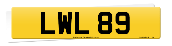 Registration number LWL 89